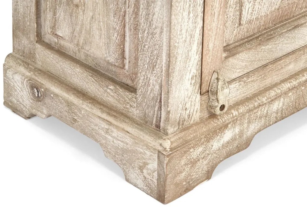 furniture-nabytek.cz - Masivní koupelnová skříňka z mangového dřeva, lakovaná, přírodní – 50×40×185 cm
