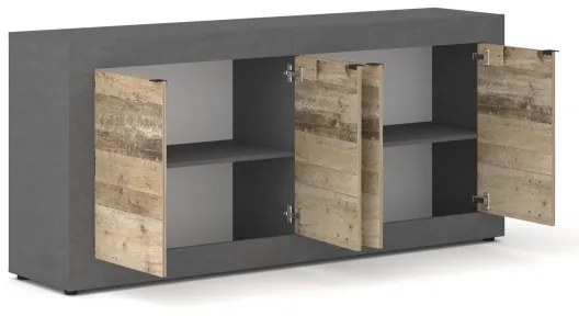 Komoda RUNEA svetlohnedá/antracit