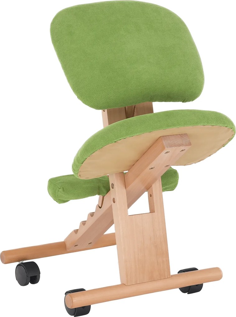 Kondela Ergonomická kľakačka, zelená/buk, GROCO