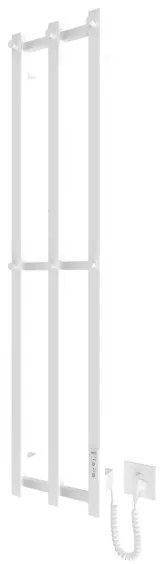 Kúpeľňový radiátor HF SLIM 110W/230V 117x25 cm biela hranatý