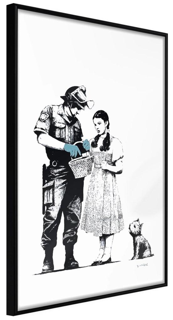 Artgeist Plagát - Dorothy and Policeman [Poster] Veľkosť: 30x45, Verzia: Zlatý rám
