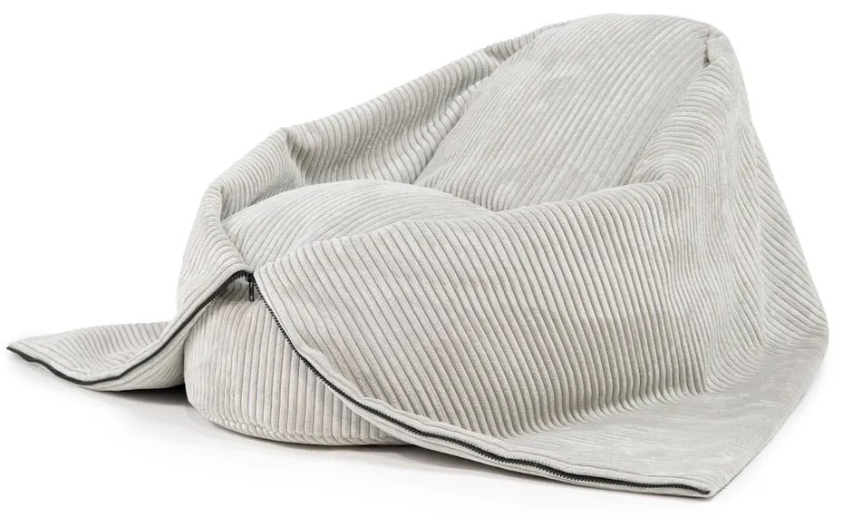 Krémový menčestrový detský sedací vak Cocoon 100 – SLOWDOWN