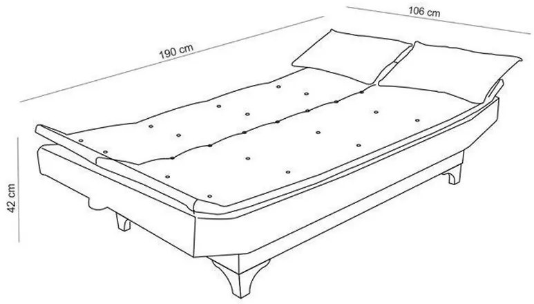 Rozkládací pohovka Kelebek béžová