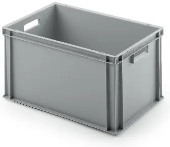 Sada 3 kusov - UNISTA Euro prepravka s otvorenými rukoväťami 64-320 - sivá