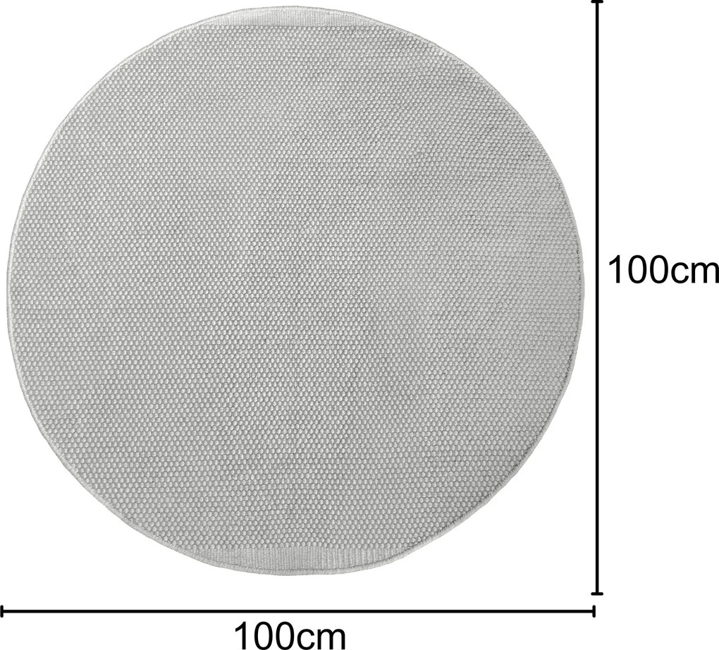 Kusový koberec Wooly Dreamscape naturweiß kruh, 100x100 (priemer) kruh, biela, chodba / predsieň, My Flair