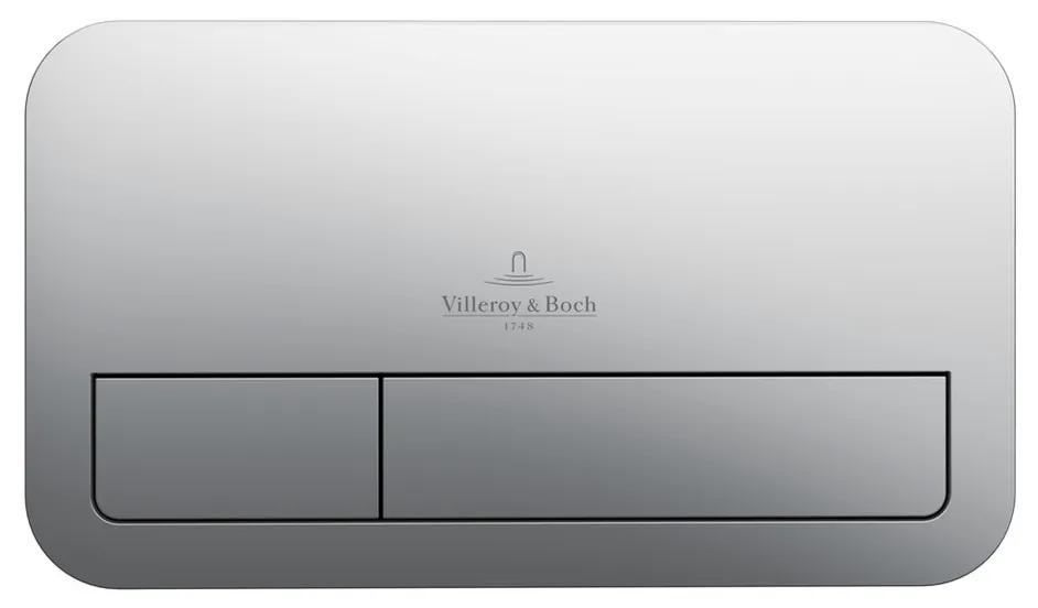 Villeroy & Boch ViConnect : E200 ovládacie tlačidlo k WC, chróm matný, 92249069