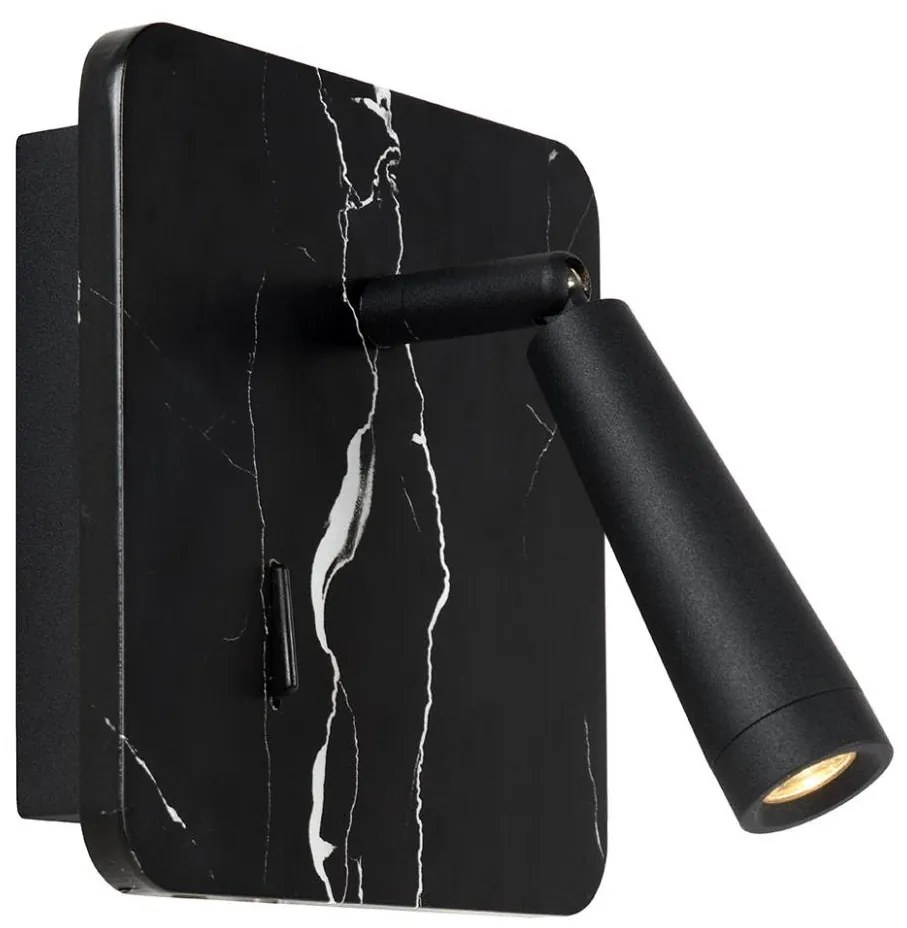 Lucide 77282/03/30 - LED Nástenné bodové svietidlo OREGON LED/4W/230V USB čierna