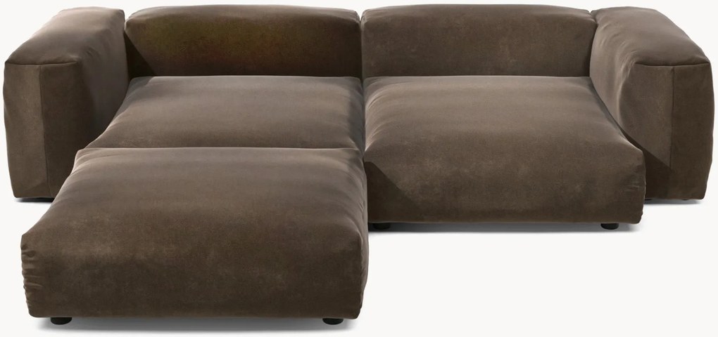 Zamatová modulárna rohová pohovka Vetsak (3-miestna)