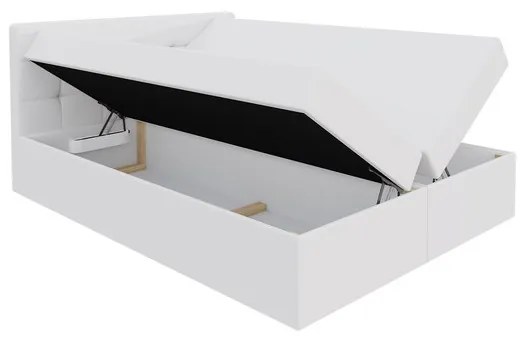 Boxspringová posteľ 140x200 CAROLA - biela + topper ZDARMA