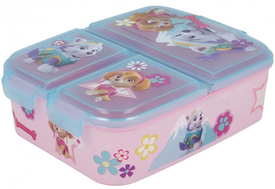 Multibox na desiatu pre dievčatá Labková patrola / Paw Patrol s 3 priehradkami