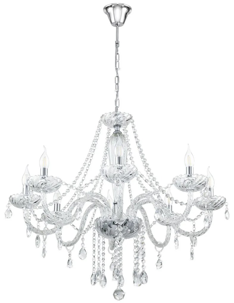 Eglo Chandeliers 39101 BASILANO 1 luster 8xE14 číra