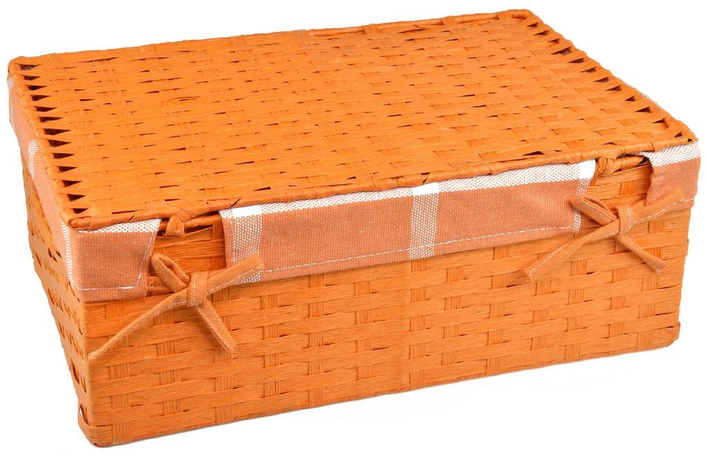 Úložný box s vekom oranžový Rozmery (cm): 36x24, v. 13