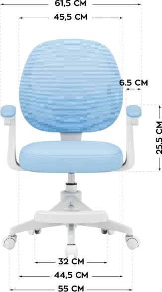 Detská otočná stolička Mark Adler Junior 3.1 Blue
