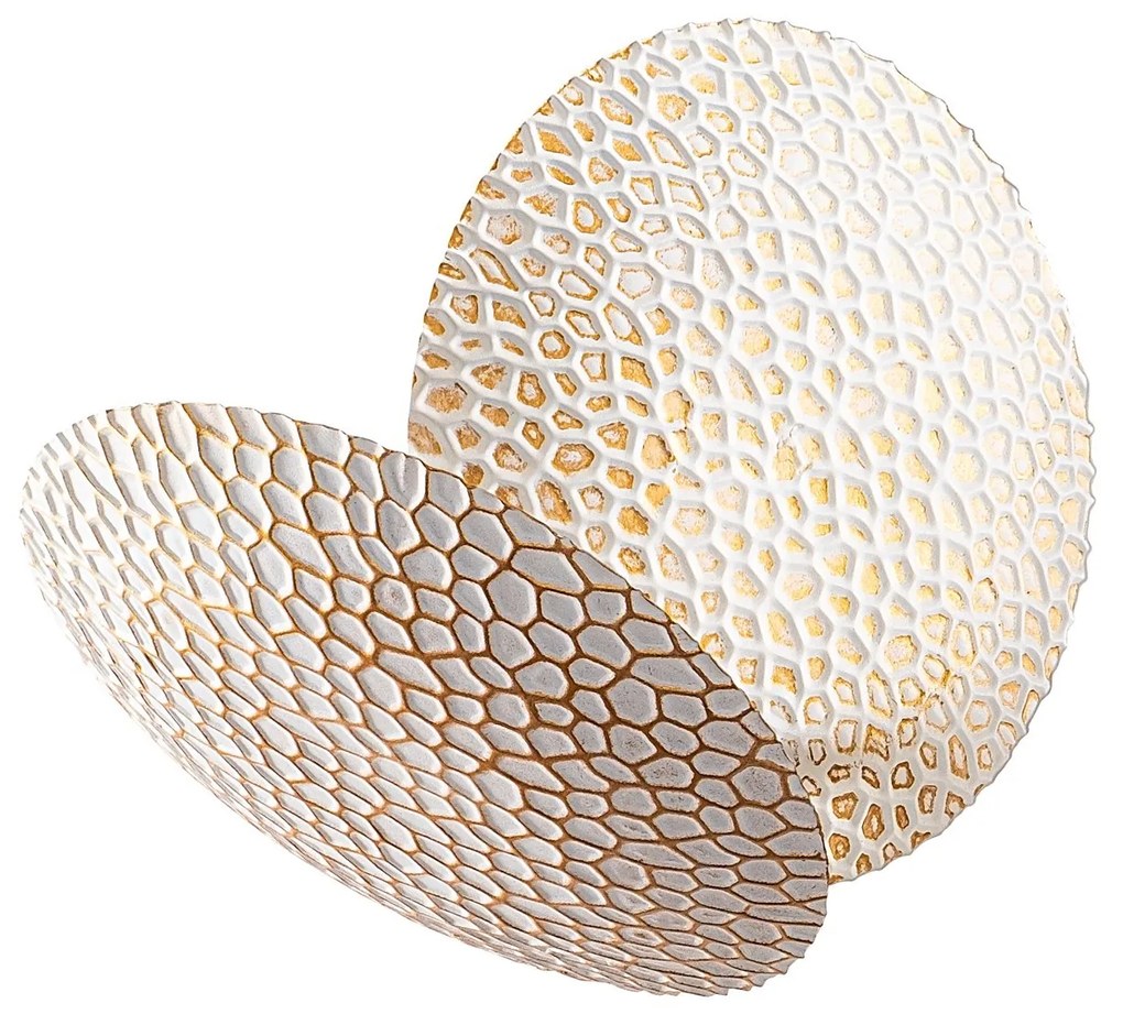 Nástenné LED svietidlo Yosma biele/zlaté