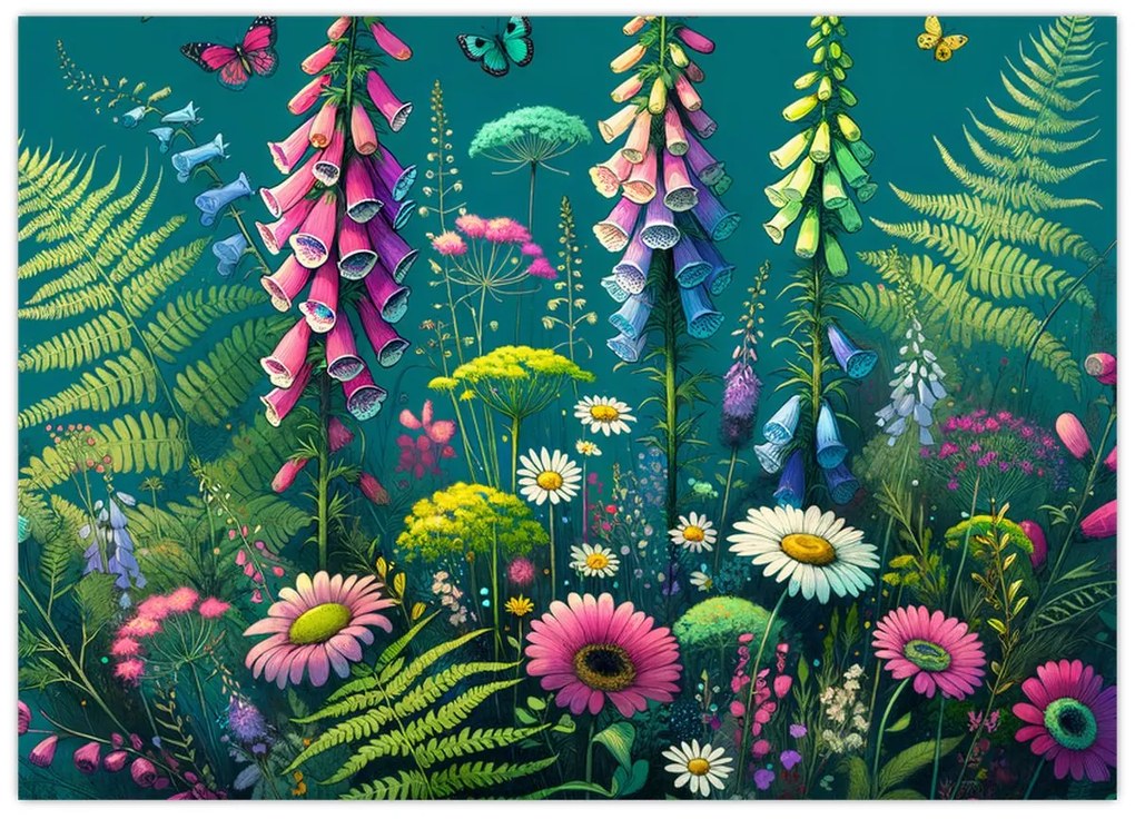 Obraz - Lúčne kvety (70x50 cm)