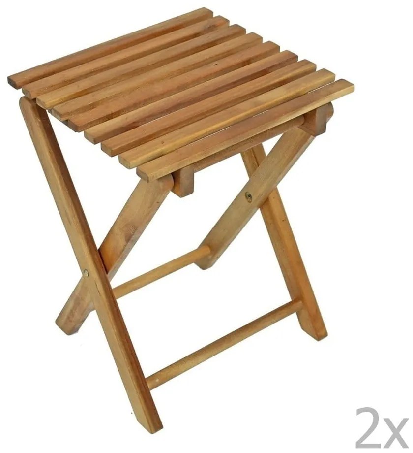 Hnedé záhradné stoličky v súprave 2 ks Tacoma – Garden Pleasure