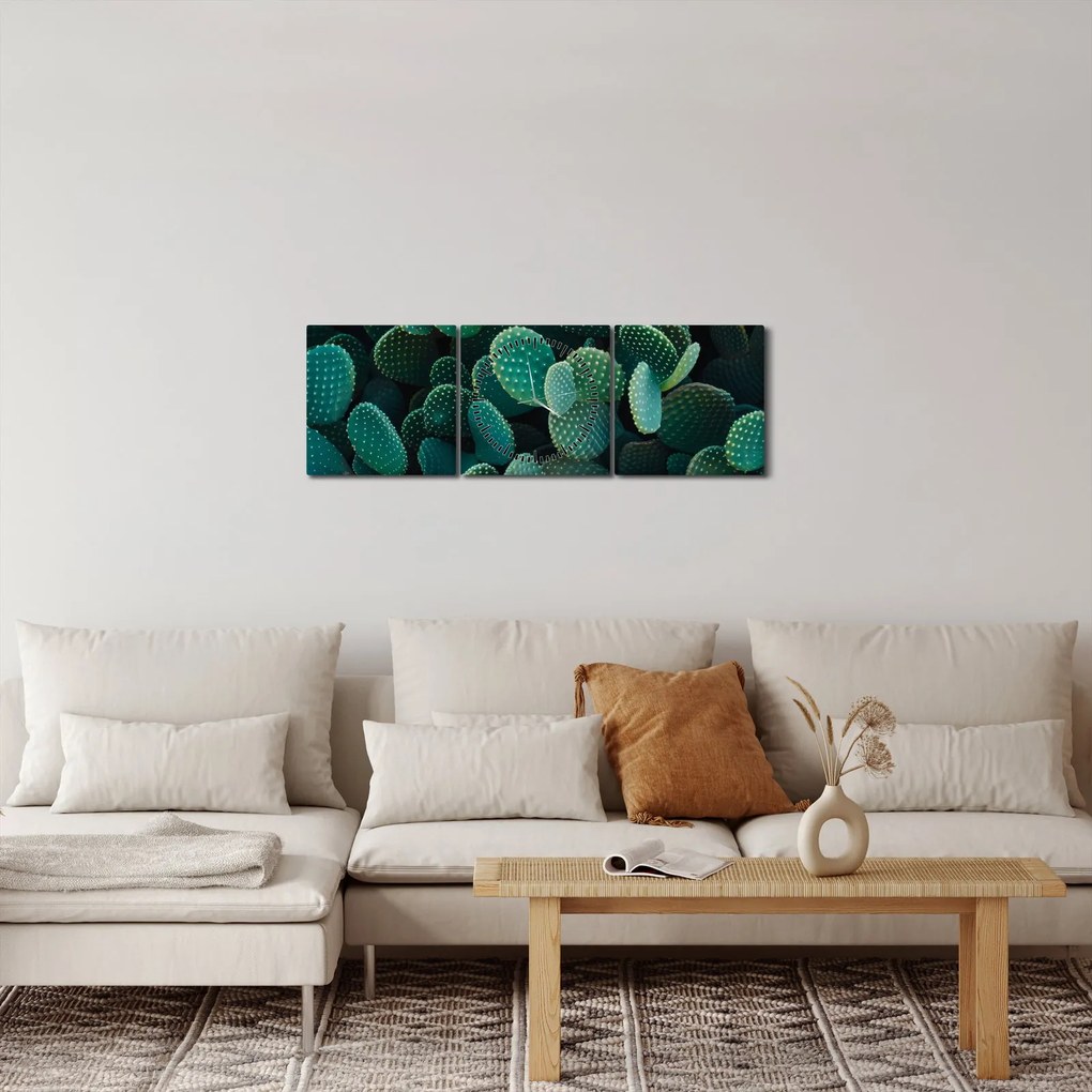 Obraz - Opuncie (s hodinami) (90x30 cm)