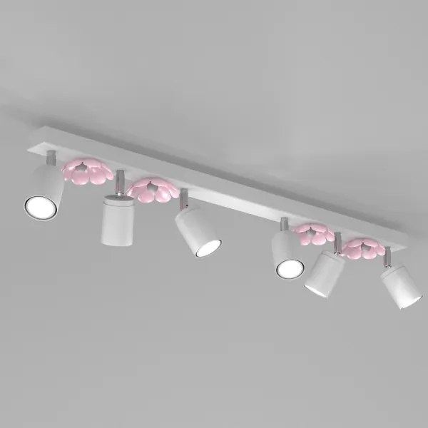 Bodové svietidlo FLOWER 6xGU10/8W/230V biela