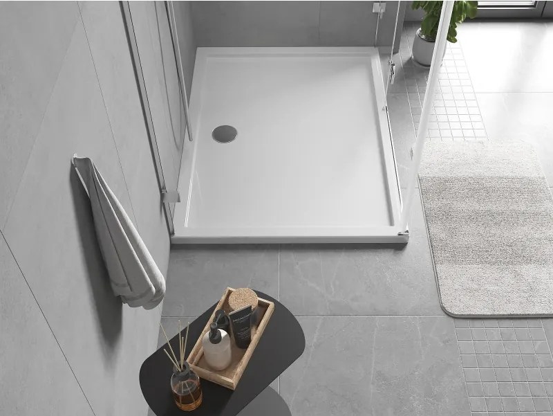 Mexen, Mexen Flow obdĺžniková sprchová vanička slim 95 x 90 cm, biela lesklá, 46R109095
