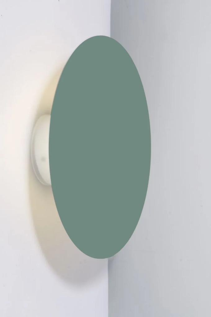 CLX Moderné nástenné LED osvetlenie BUSTO ARSIZIO, 6W, denná biela, 15cm, okrúhle, zelené