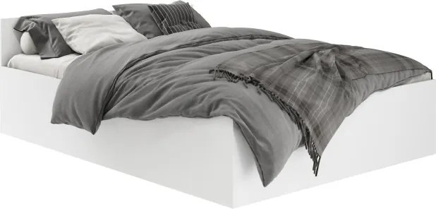 Jednolôžková posteľ s roštom a matracom 100x200 cm, biela