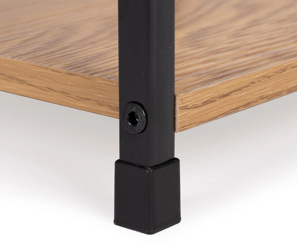 ModernHome MULTISTORE Moderný drevený regál, kovový rám LOFT - 5 políc