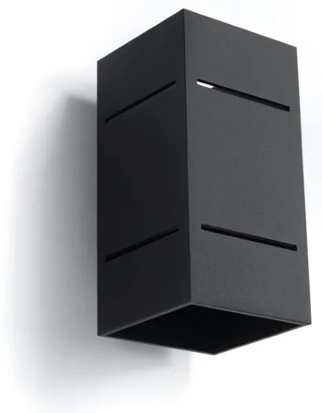 Nástenné svietidlo Blocco, 1x čierne kovové tienidlo