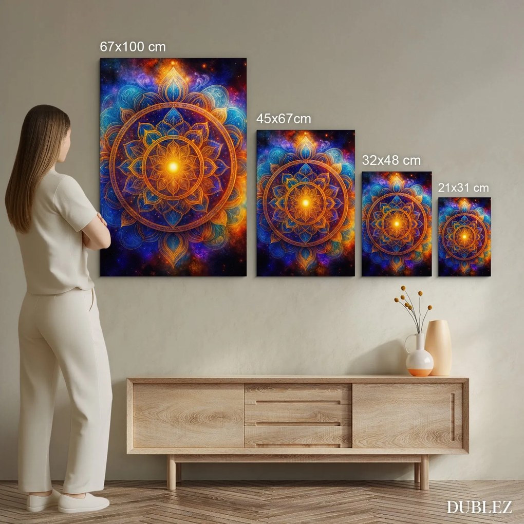 DUBLEZ | Drevený obraz - Anjelská mandala