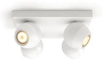 PHILIPS HUE Stropné LED inteligentné bodové osvetlenie HUE BUCKRAM, 4xGU10, 5W, teplá biela-studená biela, biele