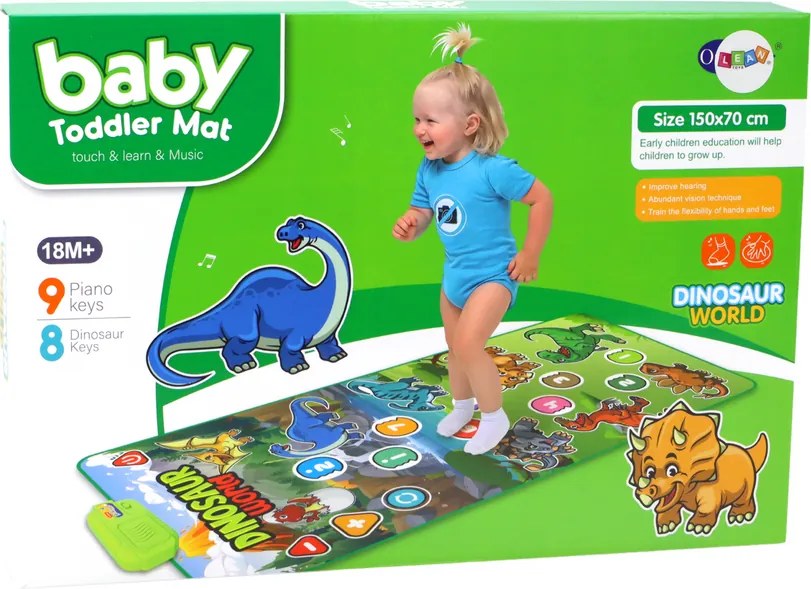 LEAN Toys Interaktívna tanečná podložka so zvukmi dinosaurov