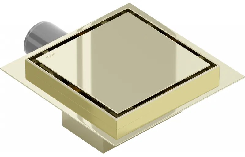 Mexen Flat nerezová podlahová vpusť 12x12 cm, zlatá, 1510012