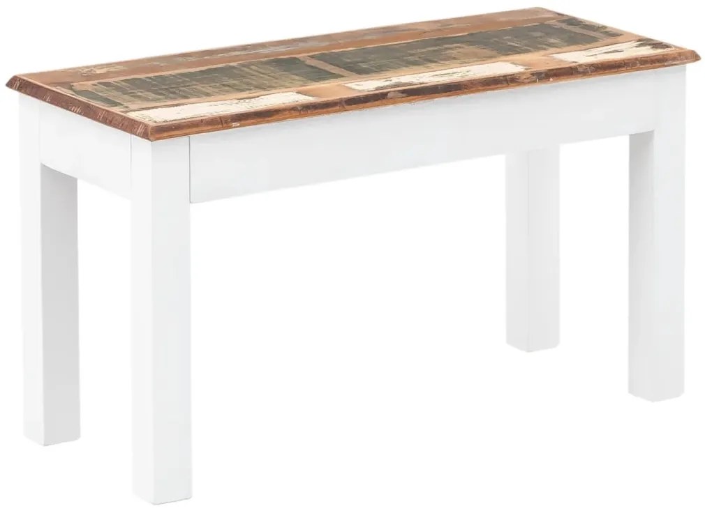 furniture-nabytek.cz - Masivní lavice Perth z recyklovaného dřeva, lakovaná, bílá / barevná