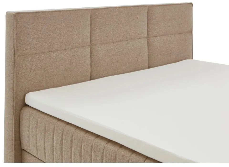 Béžová boxspring posteľ s úložným priestorom 180x200 cm Tambo – Meise Möbel