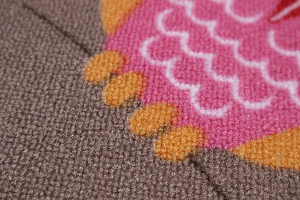 Detský metrážny koberec Little Owls, na mieru, šíře 4m, hnedá, filc, detská izba, AladinWorld Expres