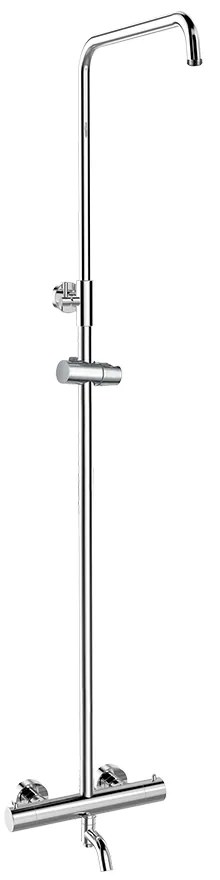 Mereo Mereo, Termostatická nástenná vaňová batéria so sprchovou súpravou bez prísl. (tanier, sprcha, hadica), MER-CB60101TS1