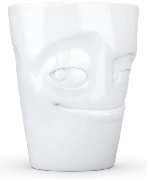 Biely šibalský porcelánový hrnček s uškom 58products