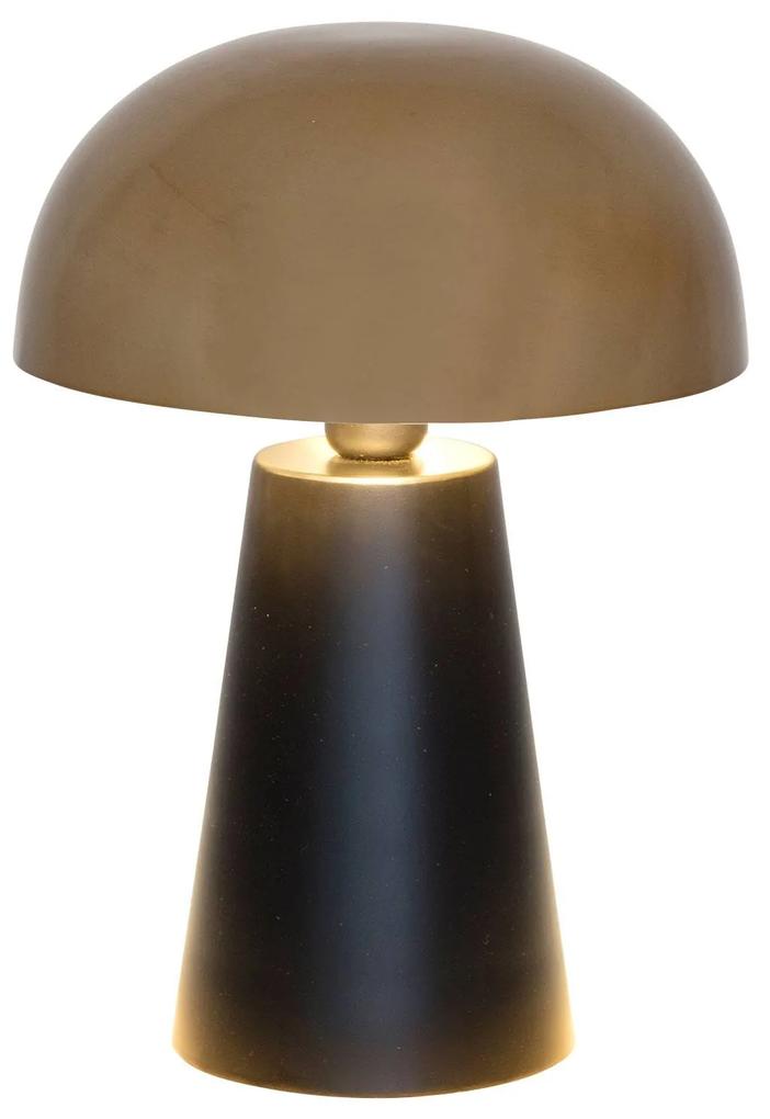 Stolná lampa Fungo, vznešený návrh, čierna/zlatá