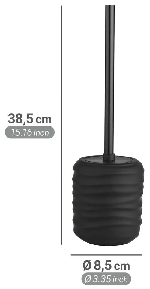 Čierna keramická WC kefa Illana – Wenko