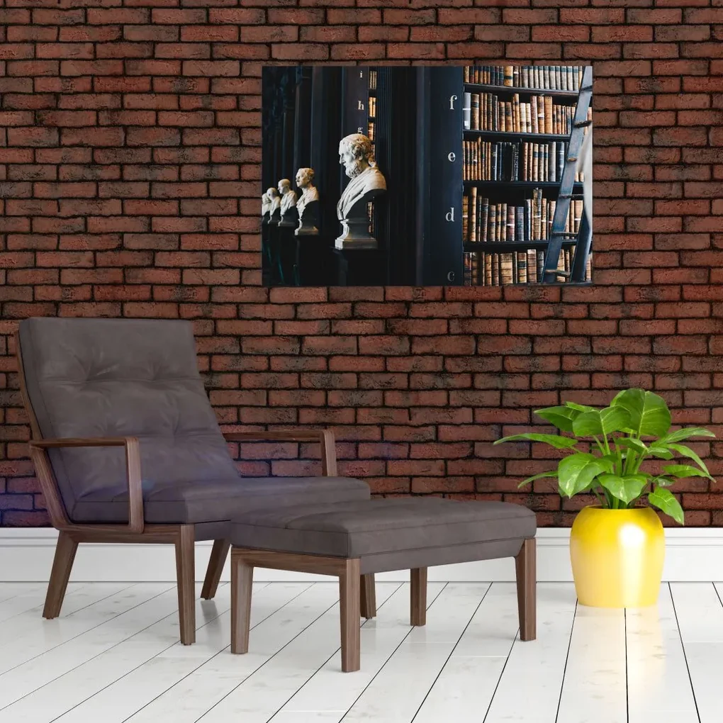 Obraz - V knižnici (90x60 cm)
