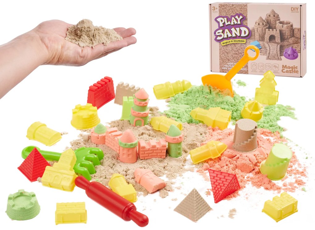 KIK Kinetický mesačný piesok 750g magický hrad + príslušenstvo