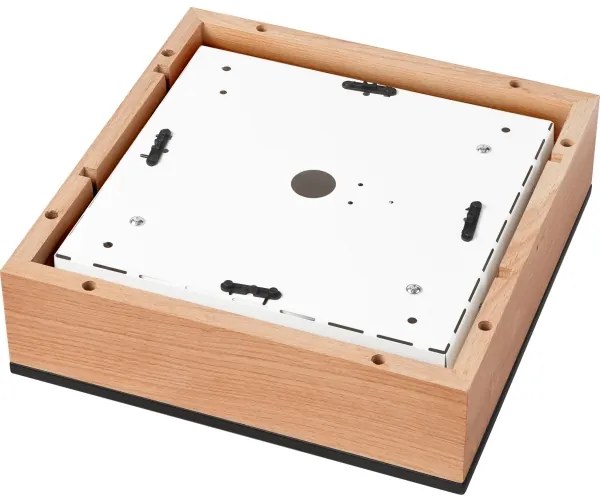 Stropné svietidlo OAK SQUARE 2xE27/15W/230V 31x31 cm dub/čierna