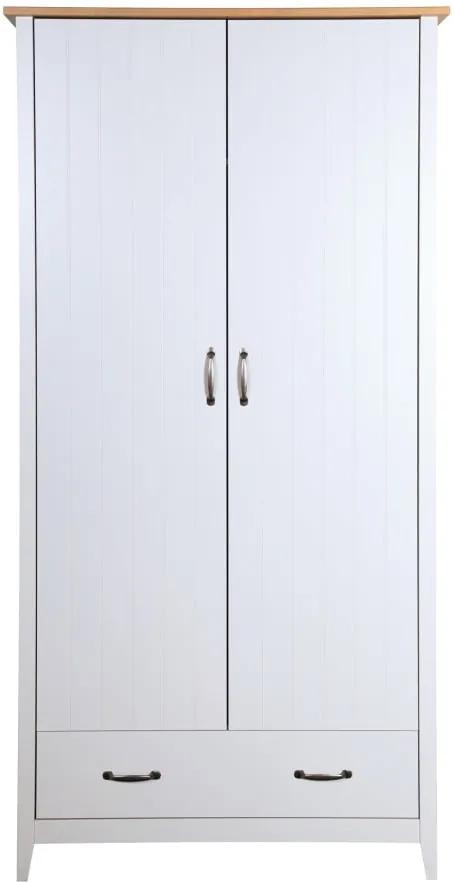 Biela šatníková skriňa Steens Norfolk, 192 × 99 cm