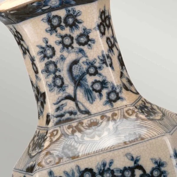 Elstead MODRÁ-HEX-TL - Stolná lampa MODRÁ HEX 1xE27/60W/230V