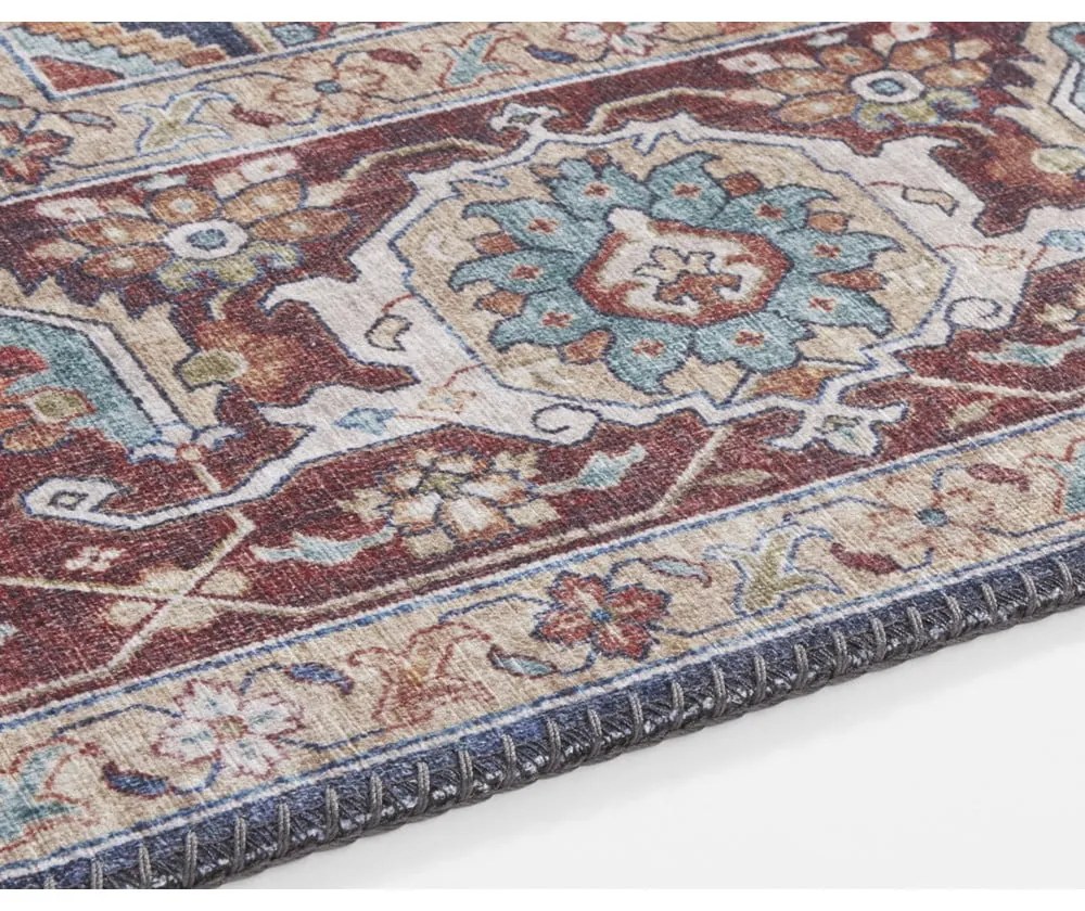 Tmavomodro-červený koberec Nouristan Sylla, 80 x 150 cm