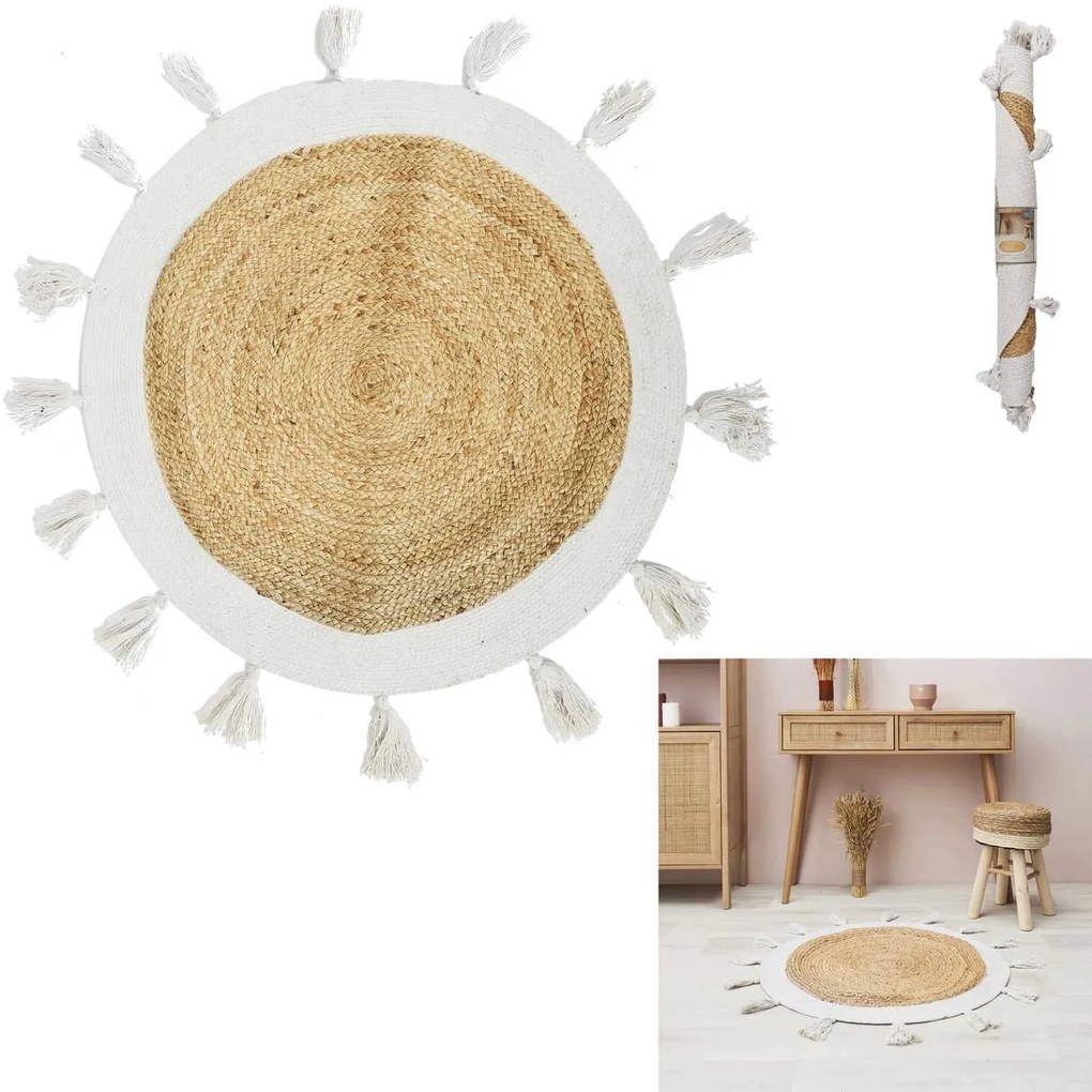 Koberec Tassa, (fi) 80 cm, béžová/biela