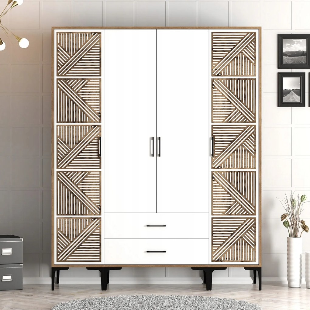 Šatníková skriňa Kiara Ptp (orech biela)