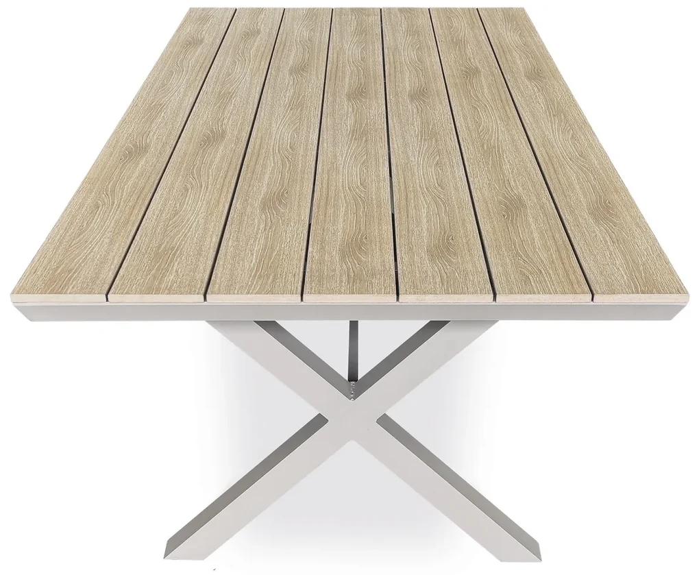 Autronic Záhradný stôl, hliník, polywood, béžová, AZT-S1510 OAK