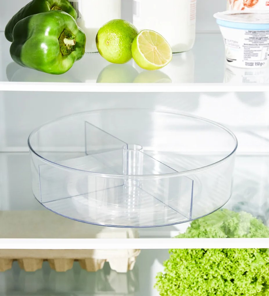 Otočný organizér LAZY SUSAN Rotho - s priehradkami, 7 cm/pr. 28,5 cm
