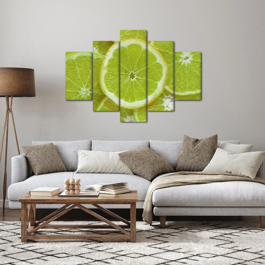 Obraz - citróny na reze (150x105 cm)