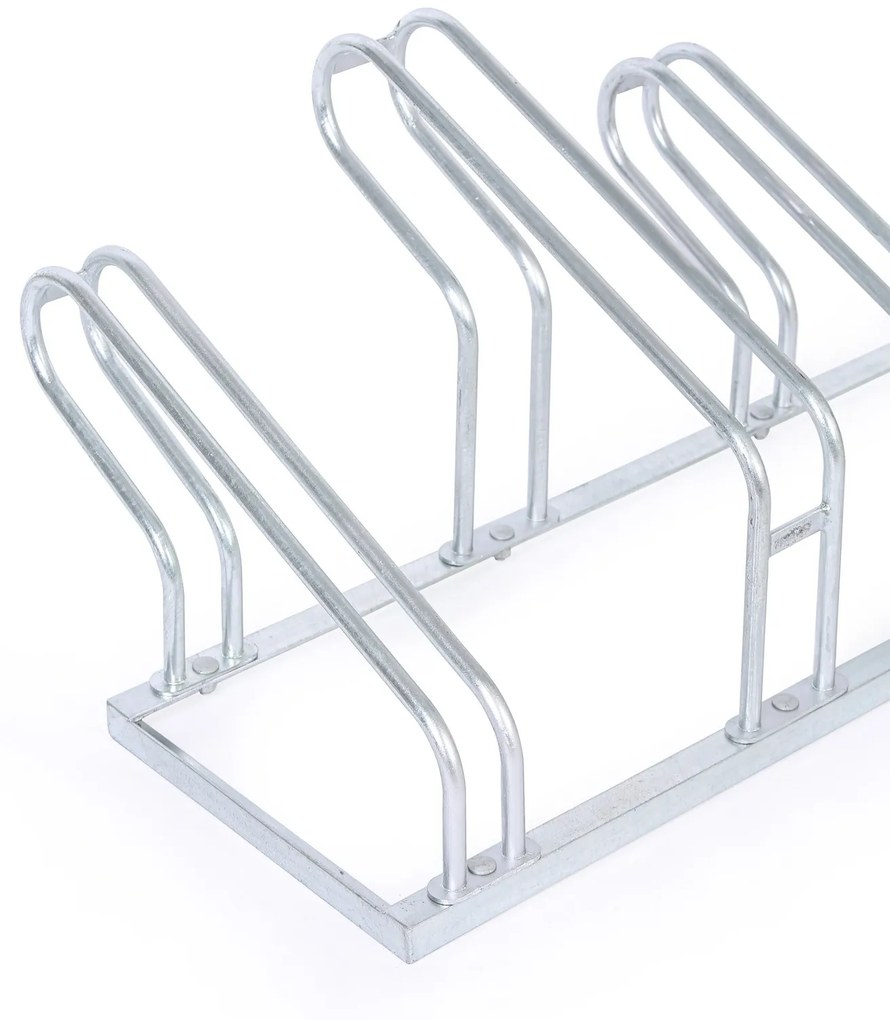 Stojan na bicykle na zem, dve šírky kolies 55 a 80 mm, 4 státia
